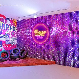 3D Mosaic Glitter Sequin Wallpaper Wall Covering Nightclub Mural Popular Photo Background Wall Covering Bar Ktv Package
