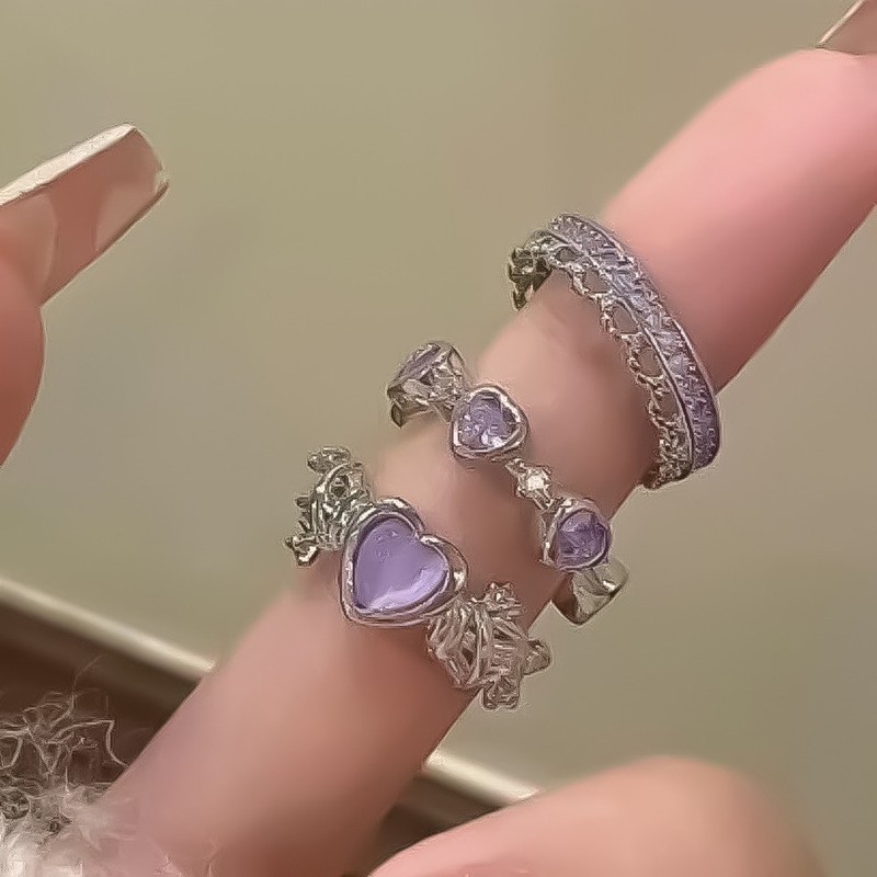 欧米の越境した新型の創意シンプルでファッション的な気質の女性のアクセサリーのカードの八卦の蝶の指輪の9セット|undefined