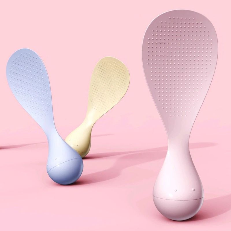 こぼれない焦げ付き防止しゃもじ、お手入れ簡単な新しい家庭用しゃもじ、キッチン用の鍋を傷つけない縦型しゃもじ|undefined