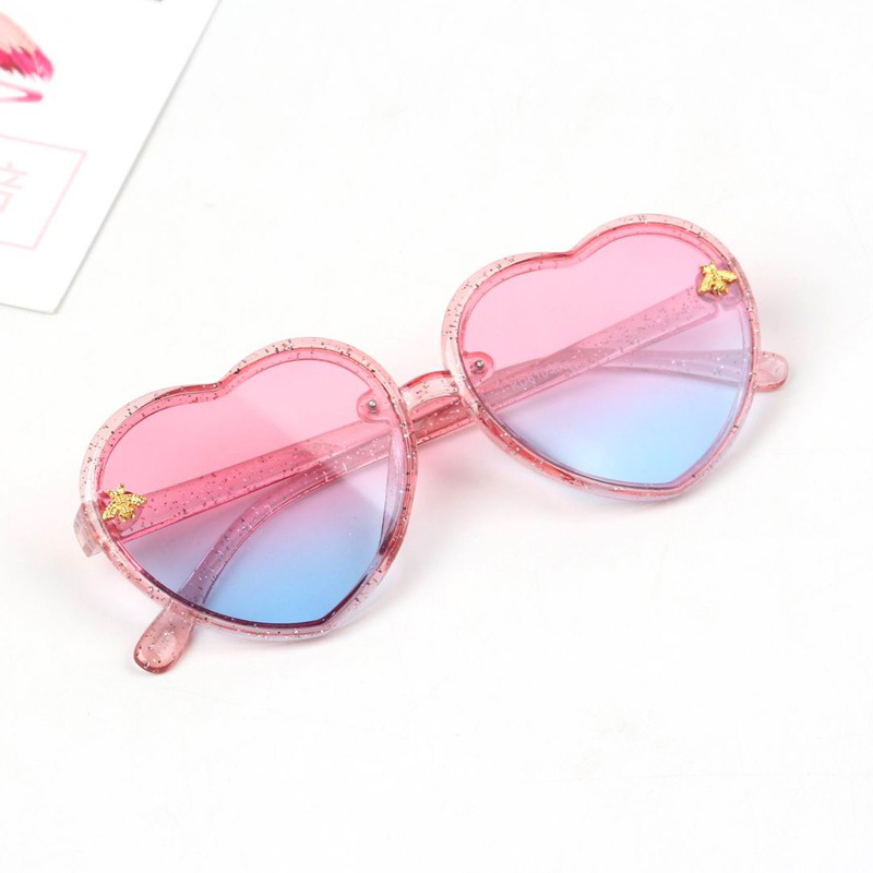 Fashion Heart Shape Pc Special-shaped Mirror Full Frame Kids Sunglasses display picture 4