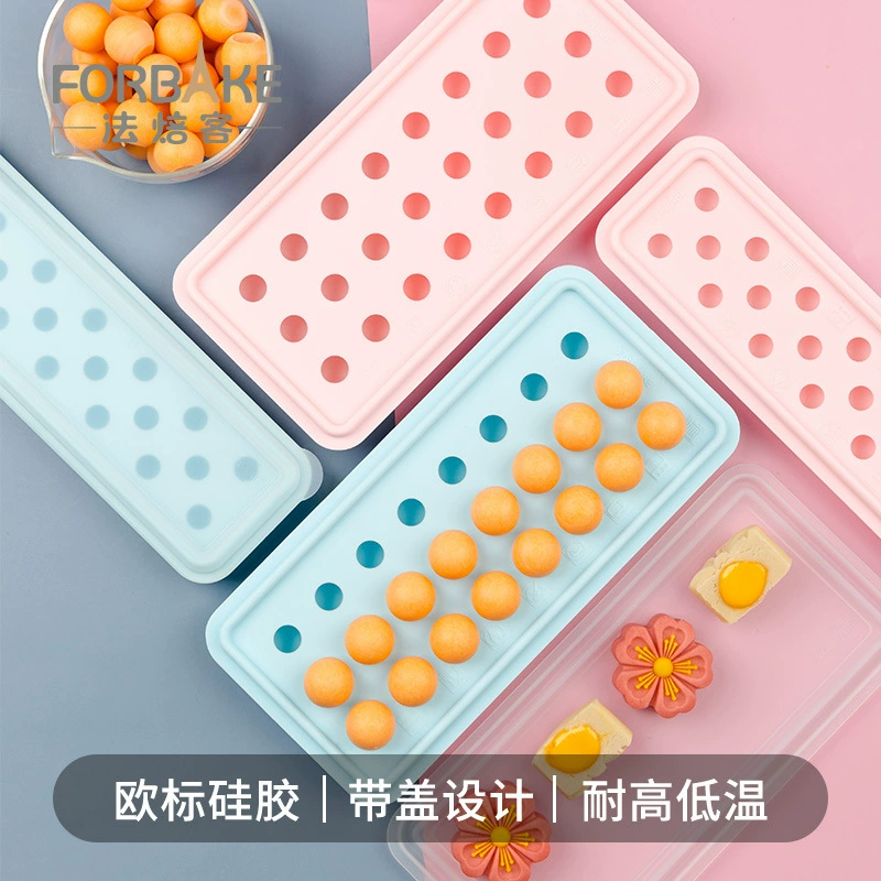 Форма для жидкого наполнения, силиконовый ледяной шар с крышкой, заварной крем, йогурт, замороженный кубик льда, ящик для льда, форма для лунного пирога