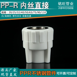 不锈钢PPR内丝直接2025 32 4分6分1寸ppr内牙直通50 63 75 90 110