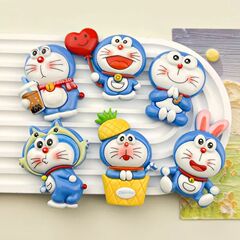 漫画ドラえもん冷蔵庫マグネットステッカー装飾文創刺され猫青デブかわいい3d立体樹脂冷蔵庫ステッカー