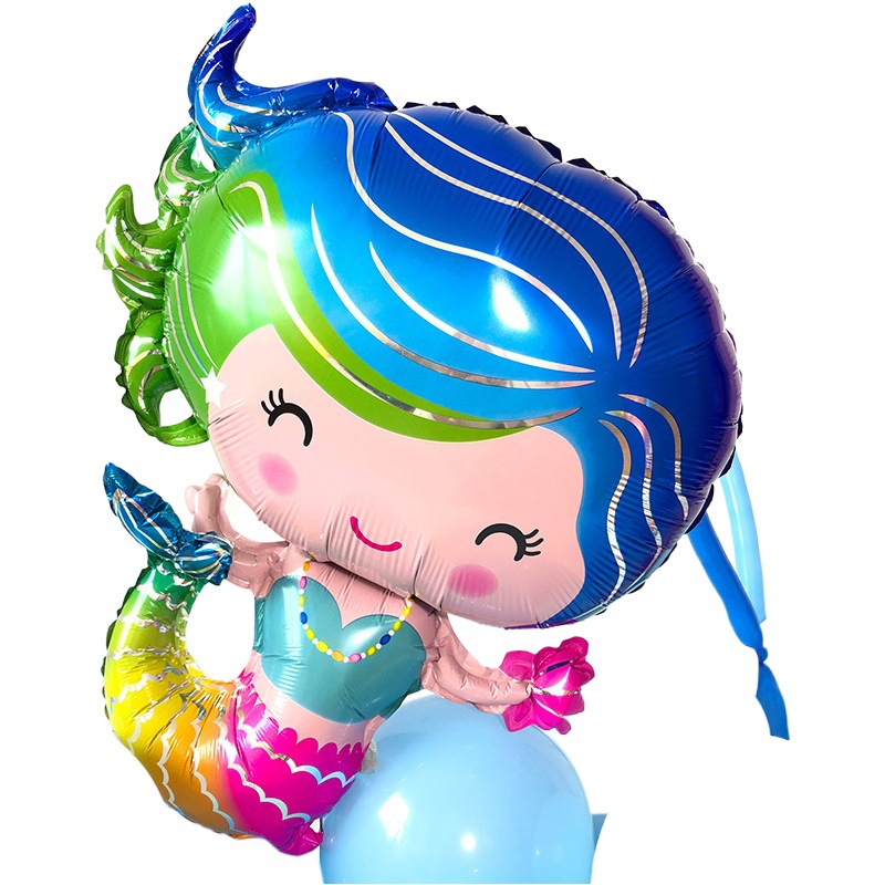 Versión estadounidense del cuerpo delgado cumpleaños flotante papel de aluminio globo de película de aluminio arco iris de 32 pulgadas gradiente globo digital mediano decoración al por mayor