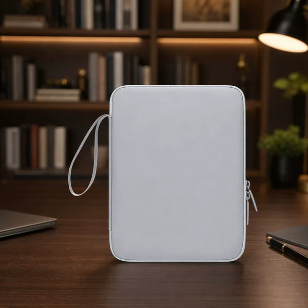 Factory direct PU flat storage bag for 10.9/ 12.9inch iPad, shockproof inner sleeve, faux leather texture, waterproof and wear-resistant
