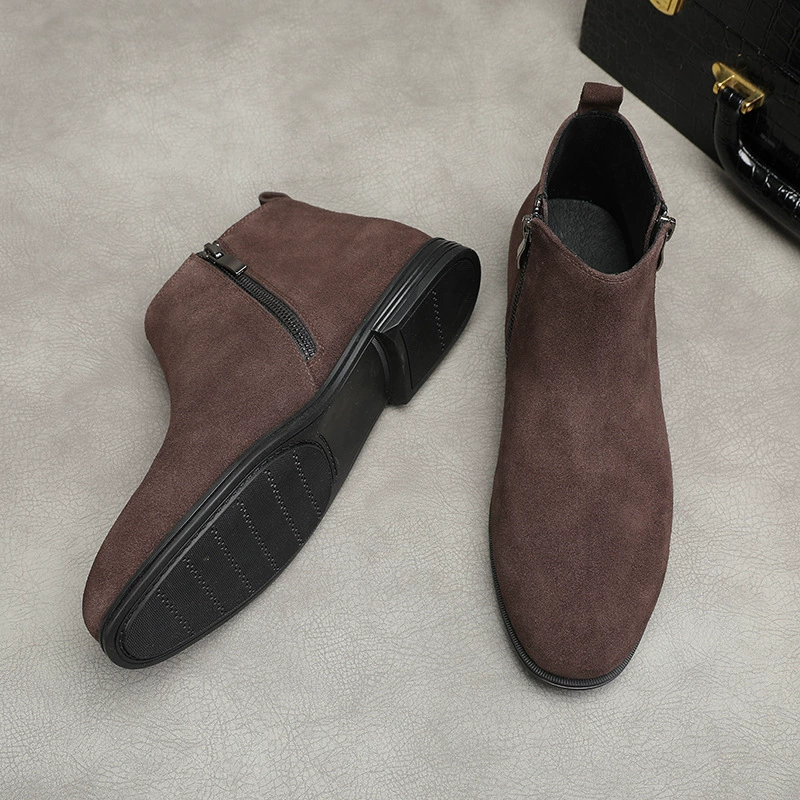 Весенние и осенние новые сапоги из флисовой кожи