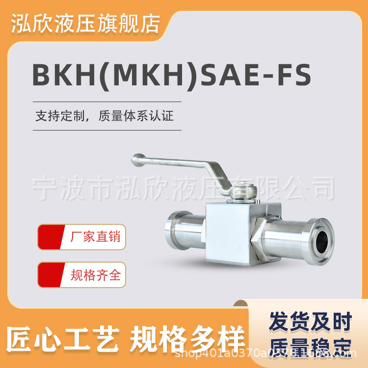 高压球阀碳钢带SAE接头BKH-SAE-FS-210/420KHB-F3/F6型