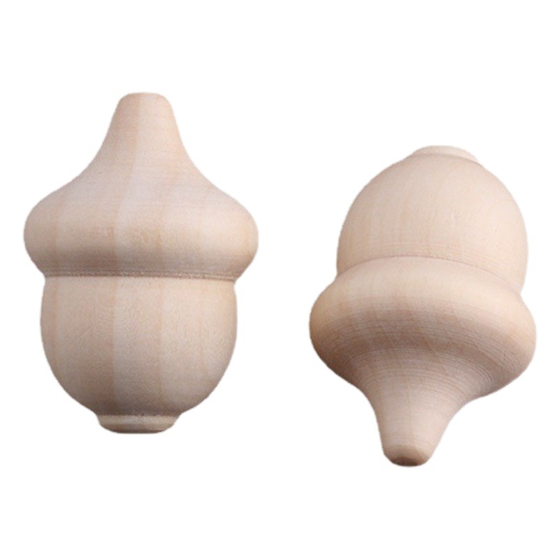 Estilo pastoral Diario Varios decoración DIY pintura para niños juguetes madera cruda color coche madera maciza pequeña Bellota decoración del hogar