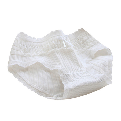 Pure lust style underwear for women Lolita lace girls underwear Japanese pure cotton crotch mid-waist women's shorts female A23