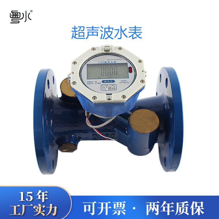 一体管段双声道超声波水表 4寸6寸RS485高精准远传智能超声波水表