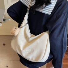 跨境超火包包斜挎包2025新款百搭洋气饺子包大容量上班通勤托特包