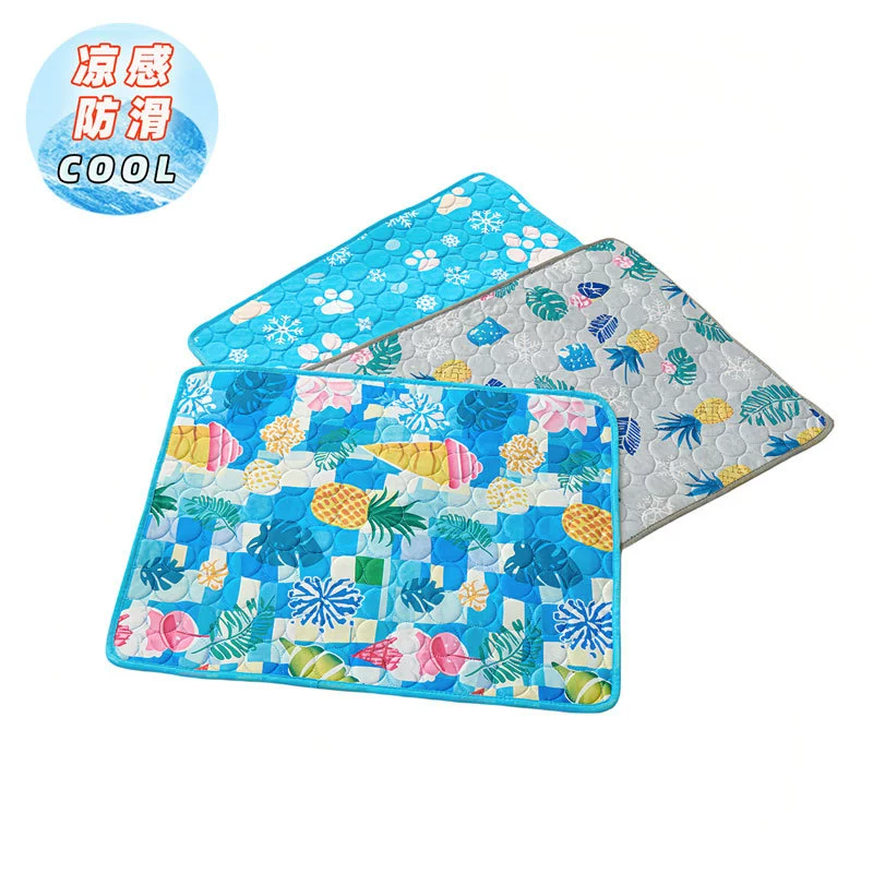 Подушка для льда с принтом для домашних животных Летняя собачья охладка подушка для домашних животных Подушка для домашних животных Нескользящая подушка для кошек