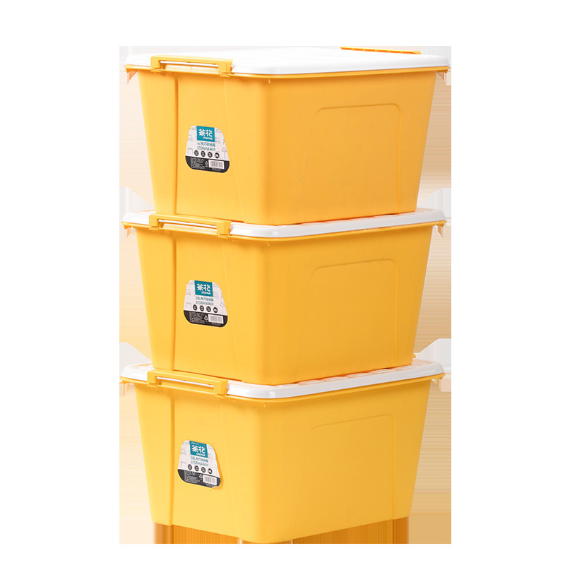カメリア収納ボックス 58L*3 大型家庭用寮衣類プラスチック収納ボックス収納ボックス|undefined