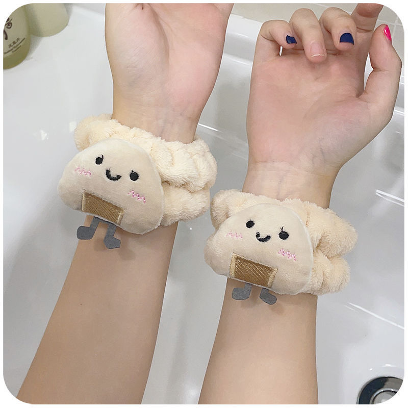 Arco banda de pelo al por mayor de las niñas de color sólido todo partido de maquillaje absorbente de sudor-limpieza lavado de cara correa de muñeca de franela banda de pelo