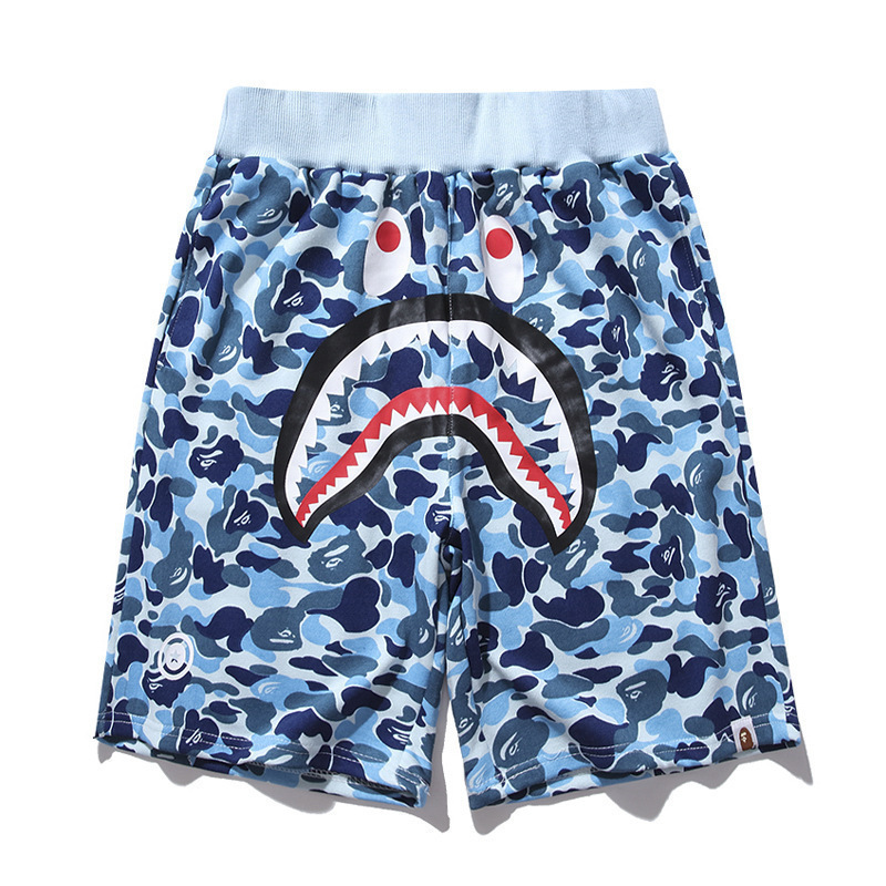 New Foreign Trade Cross-Border Japanese-Style Trendy Brand Shark Head Casual Shorts for Men and Women, Youth Fashion Quick-Dry Beach Shorts