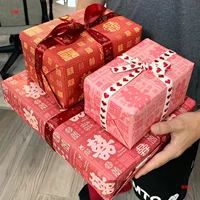 Новая свадебная упаковочная бумага для подарков Baixitu, красная бумага для подарков, свадебный приз, счастливое слово, красный, большой размер