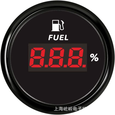 Level Gauge Fuel Level Gauge | automobile instrument - black-frame-black-background-digital-display-0-190o