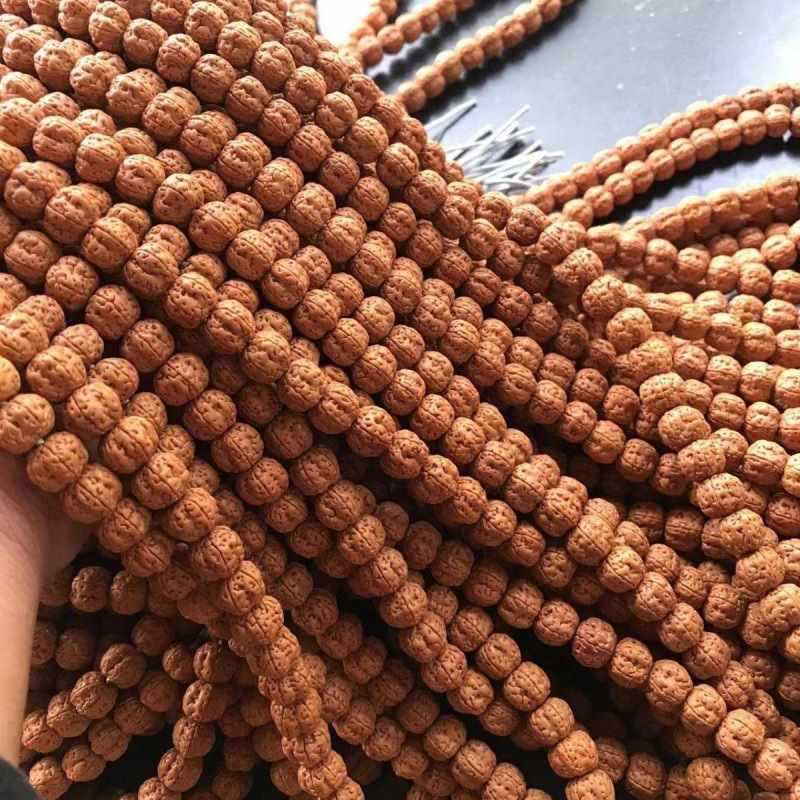 ランダムな小さな金剛菩提樹 108 個、肉厚の梅の花の杭、双龍模様、龍の鱗、龍模様のオリジナル種子ビーズ|undefined