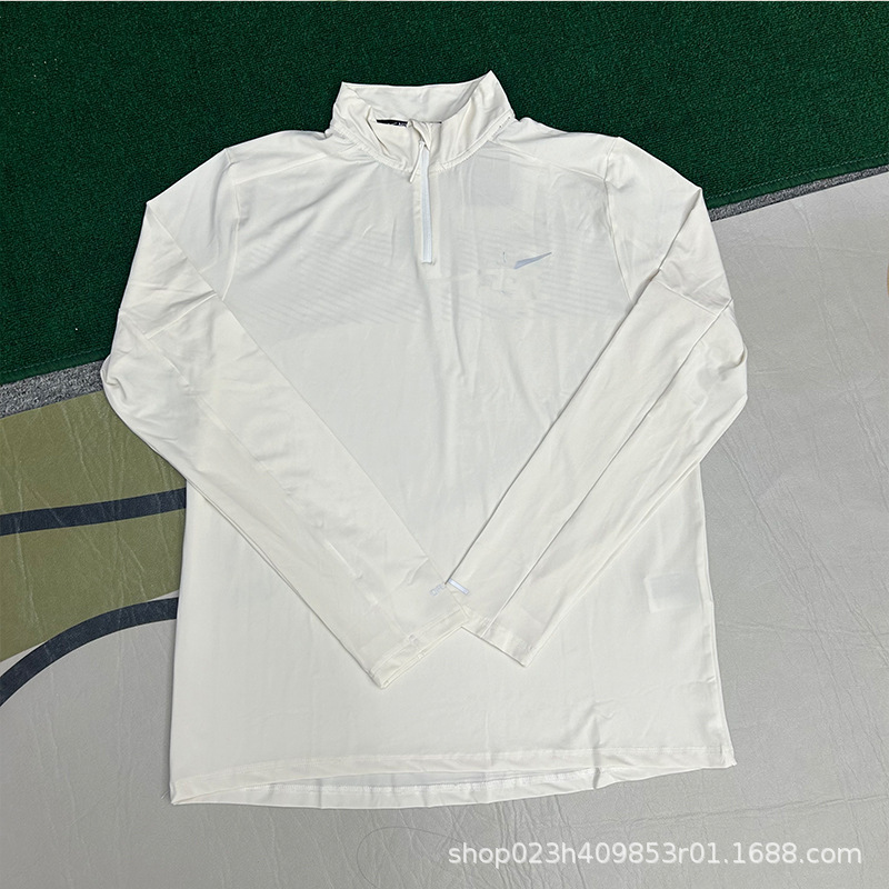 2025 nuevo entrenamiento de entrenamiento de fitness de manga larga de invierno de invierno transpirable de entrenamiento de manga larga de semi-cremallera