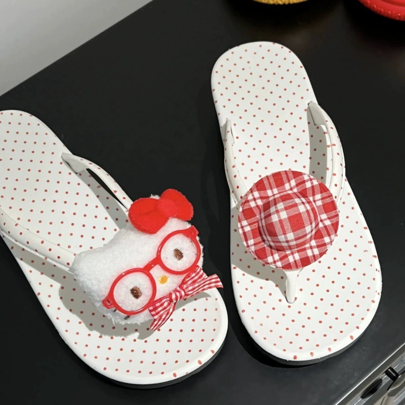 Hello Kitty, очки, тапочки, шлепанцы, пляжные сланцы