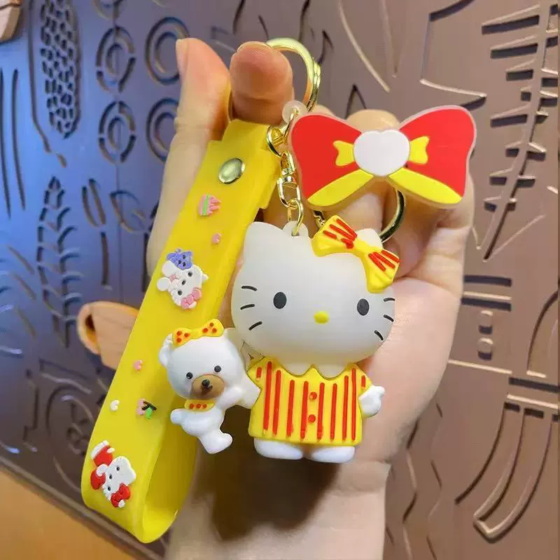 Кулон на брелке (Sanrio) Набор милых силиконовых подвесок — мягкие резиновые талисманчики, подарок на день рождения, различные персонажи