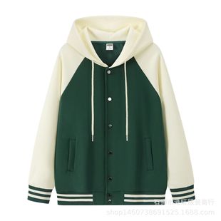 2025 Autumn Couple Sports Sweatshirt Men's and Women's Hooded Cardigan Jacket Loose Plus Size American Jacket Manufacturer Wholesale