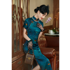 2025 Spring/Summer New Style Traditional Chinese Retro Cheongsam for Middle-aged and Elderly Women, Shanghai-style Improved Cheongsam with Republican Era Style