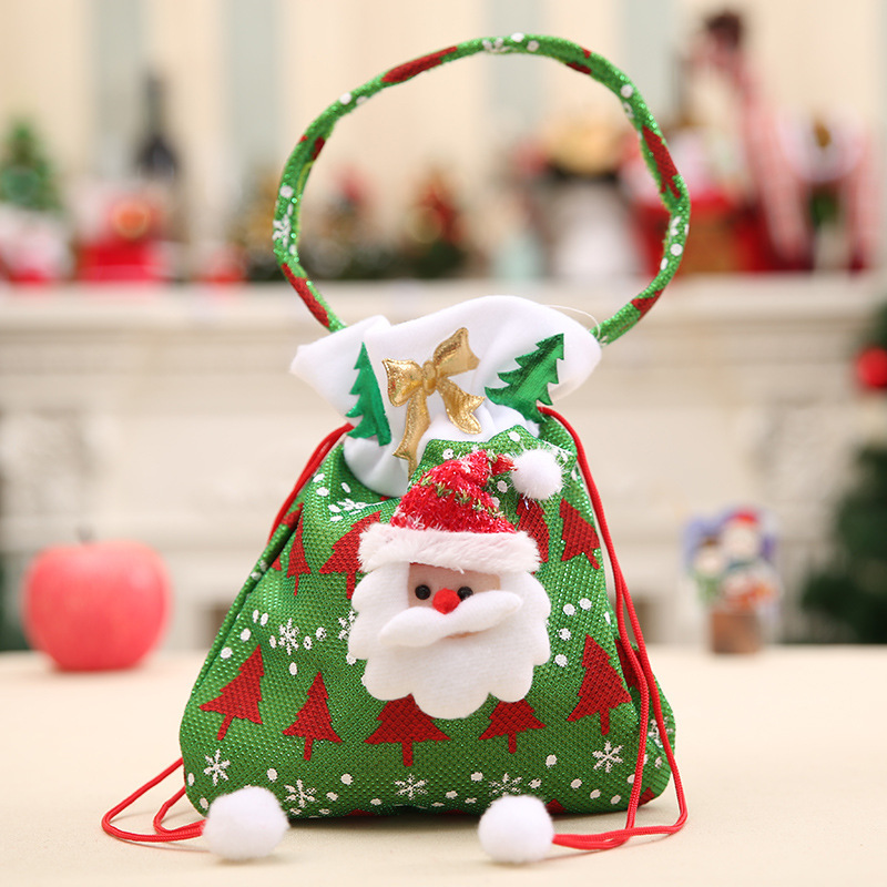 クリスマス装飾用品新型サンタクロースプレゼント袋クリスマスキャンディー袋クリスマスプレゼント袋リンゴ袋|undefined