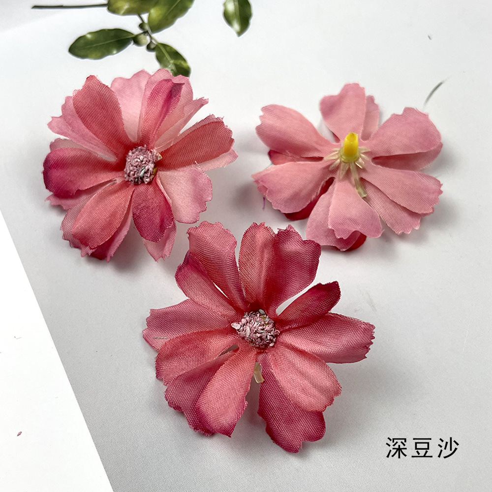 4.5cm núcleo de hierba flor de ciruela DIY hecha a mano material de ropa flores falsas flores decoración de pared de flores