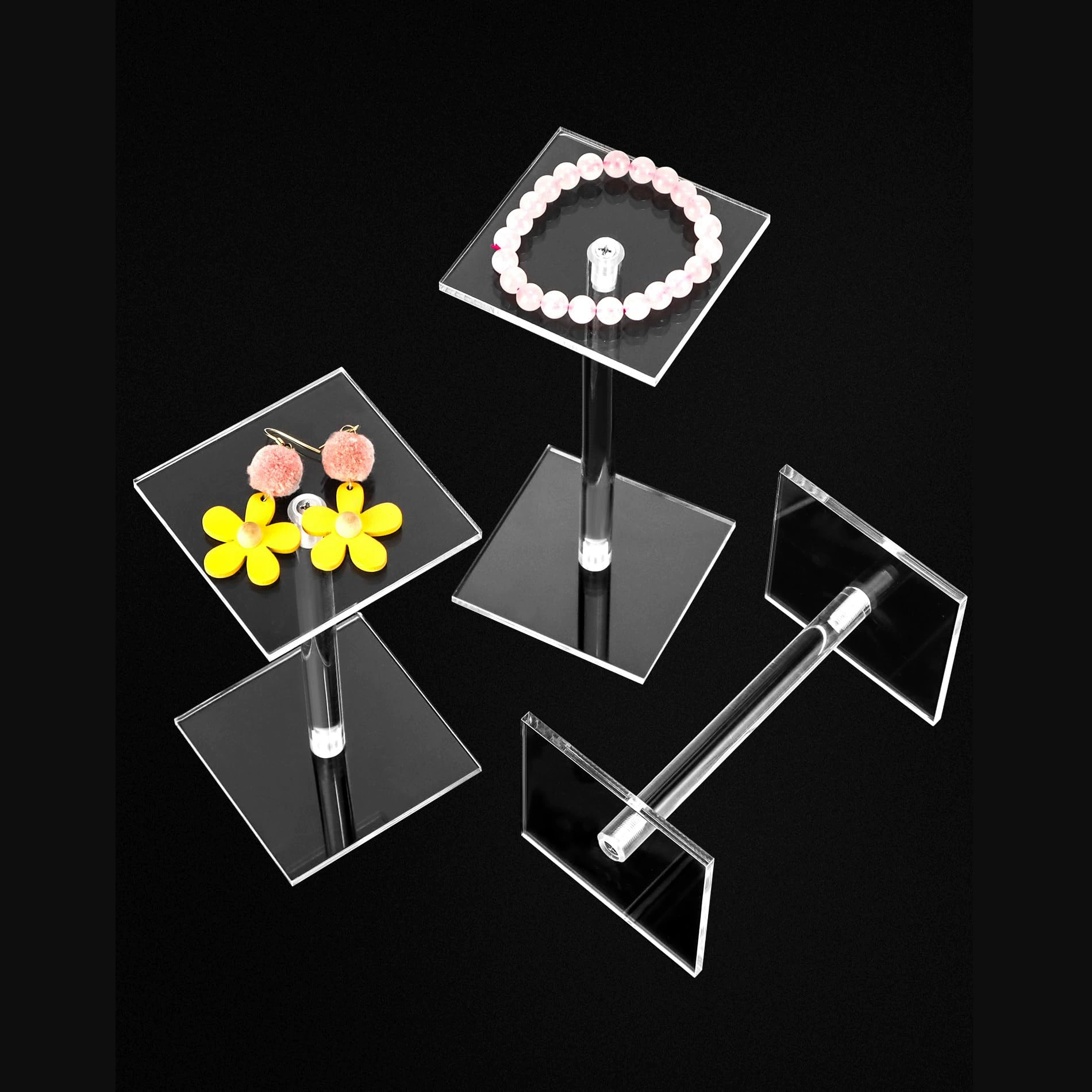 Хит продаж: прозрачная акриловая подставка для кукол ручной работы, квадратная подставка для ювелирных изделий, подставка для духов и косметики