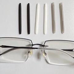 メガネ滑り止めイヤーマフ、細脚メガネ低刺激性カバー、オープンタイプアレルギーフットカバー、ハード素材オープンタイプ落下防止カバー
