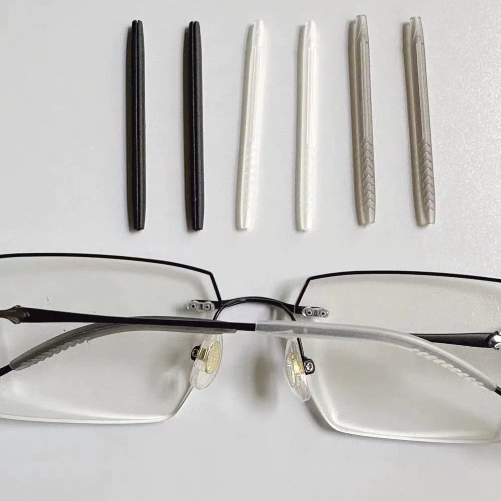 Противоскользящие чехлы для ушей для очков, противоаллергические чехлы для очков с тонкими ножками, открытые чехлы для ног от аллергии, открытые чехлы из твердого материала, предотвращающие падение.