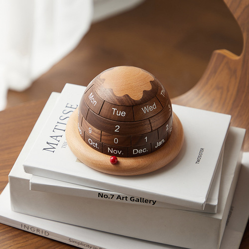 Planet Desk Calendar Wholesale Living Room Study Wooden Desk Calendar Creative Ornament Gift Wooden Perpetual Calendar Office Calendar