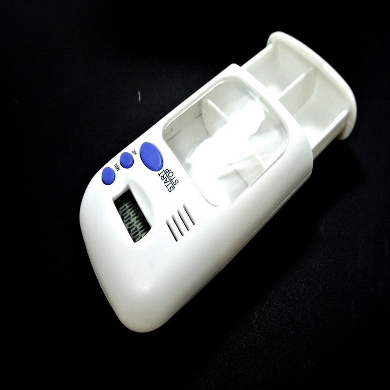 Organizador electrónico de pastillasTemporizador con recordatorio inteligenteCaja portátil con cuenta atrás para medicamentos