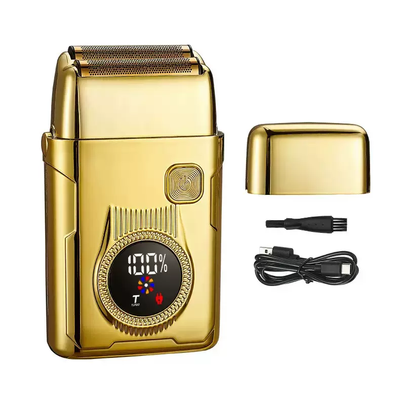 新款跨境专电动男士剃须刀刮胡刀剃胡子往复式刮刀数显剃须