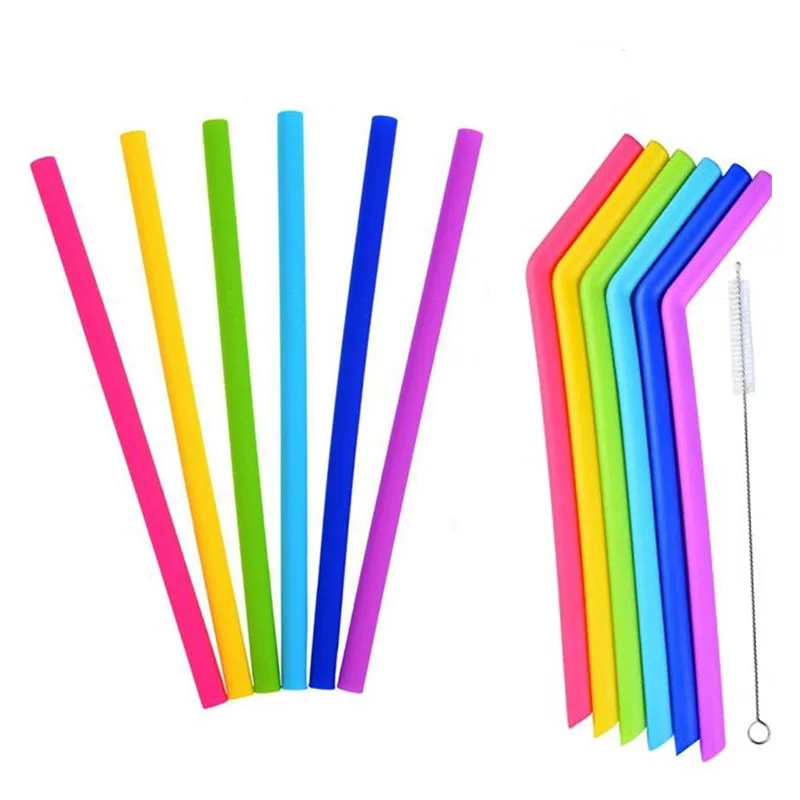 Food silicone, bent pipe, silicone straw