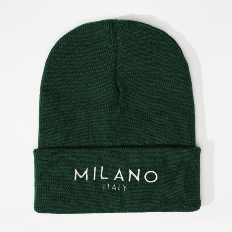 Nuevo bordado MILANO sombrero de punto caliente popular sombrero de punto casual coreano