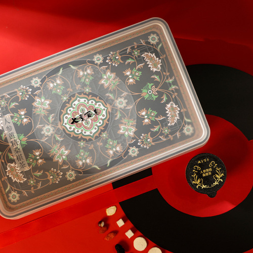 Ginseng Five Treasures Tea, Godlike Tea as a Gift for Husband, Raspberry Huang Jing Shen Tea Boxed in Small Cans with Nitrogen Preservation, Gu Ji