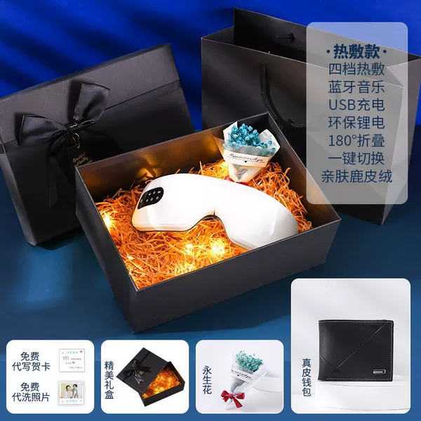 Classic wallet, compress, gift box, genuine leather
