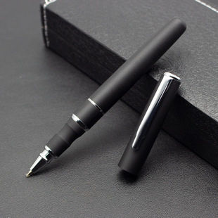Factory direct business metal jewelry pen black gel pen rubber pen rubber pen advertising pen can do LOGO