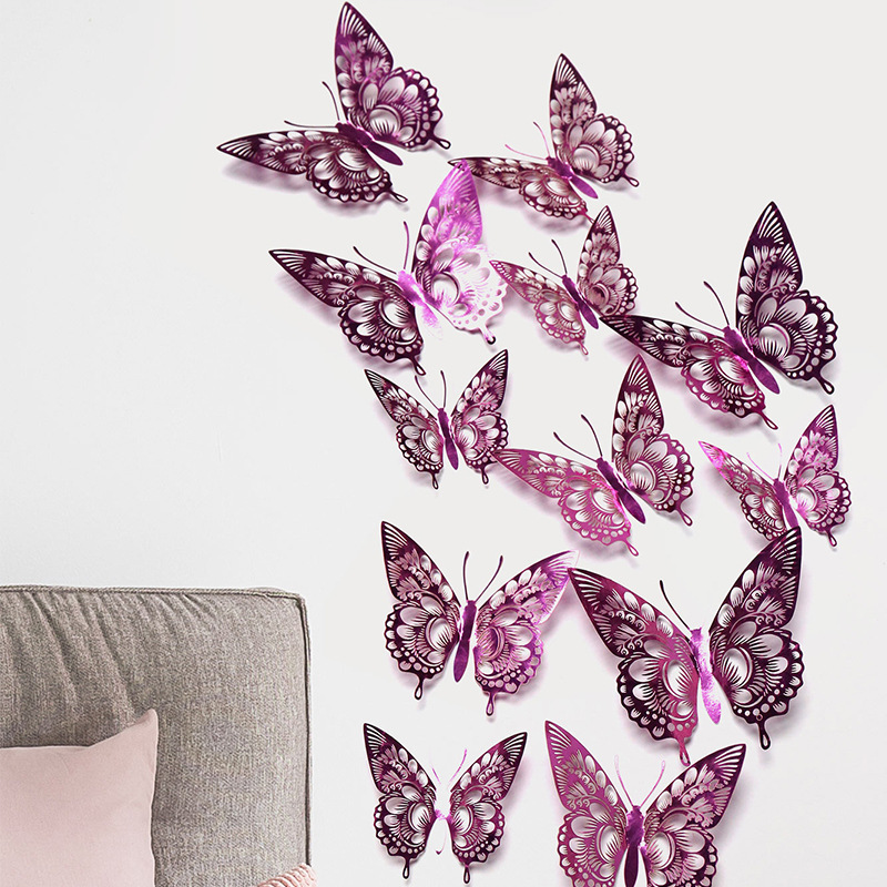 Glam Classical Butterfly Iridescent Paper Wall Sticker display picture 3