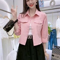2025春秋季新款短外套女时尚洋气夹克休闲气质宽松百搭小个子上衣