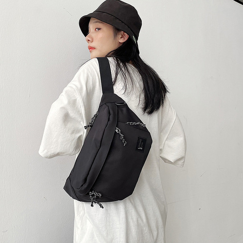 Mobile Phone Waist Bag Outdoor Running New 2024 Japanese Canvas Chest Bag Men’s Spring Style Versatile Trendy Brand Crossbody Bag