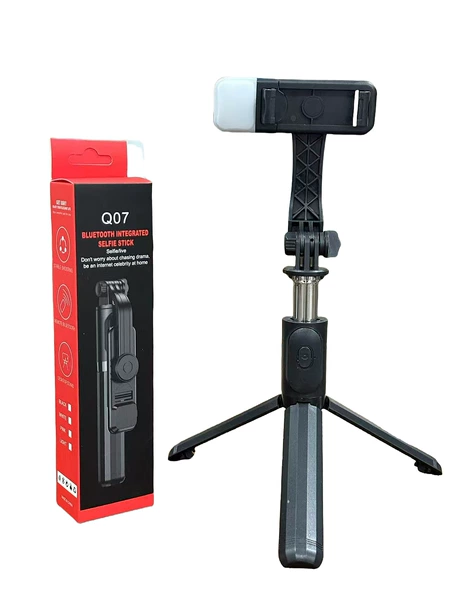 Q07 selfie stick + single beauty lamp [expanded height 100 cm]