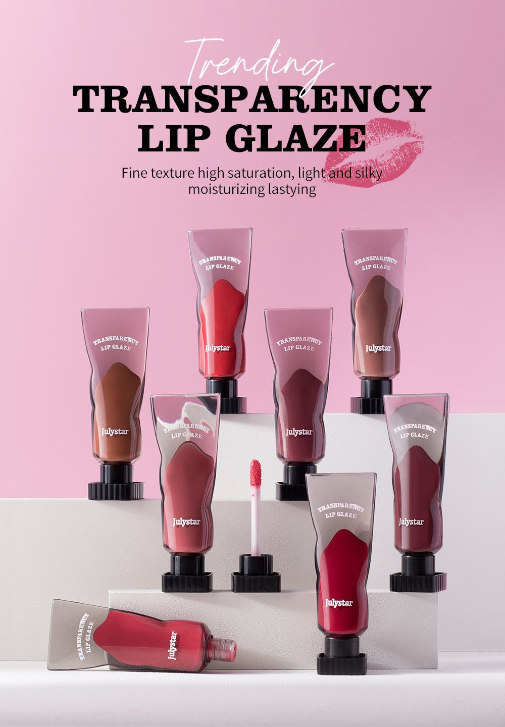 Julystar Lip Red Lip Gloss Mirror Water Lip Gloss details Picture