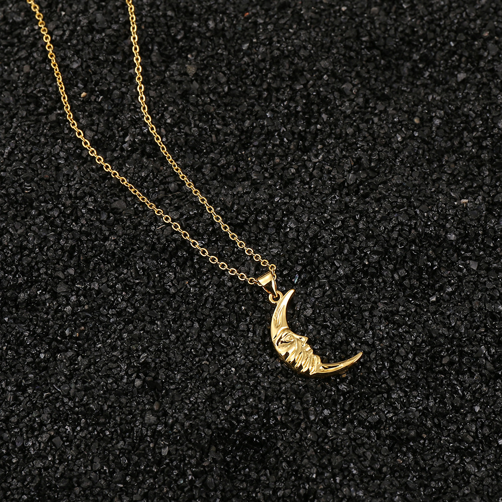 Fashion Moon Sun Pendant Clavicle Chain display picture 3