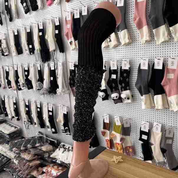 Zhi Ji Jewelry Socks Sequin Socks Super Long Multi-wear Non-joint Lining Combed Cotton Zhi Ji Jewelry Socks Sequin Socks Super Long Multi-wear Non-joint Lining Combed Cotton
