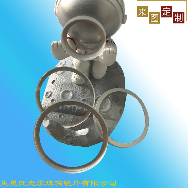 超白钢化玻璃镜片灯具配件手电筒磨边倒角透光平面玻璃圆形玻璃板