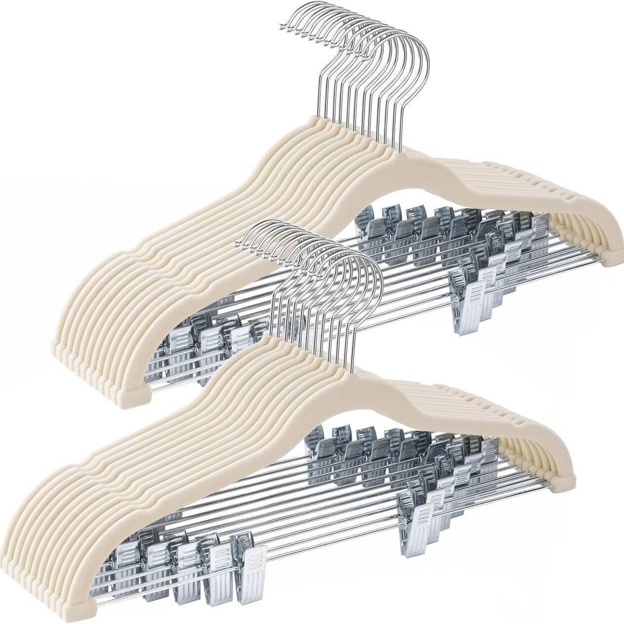 Percha de pantalones para adultos percha de flocado con clip de plástico antideslizante tienda de ropa percha de secado percha de plástico al por mayor