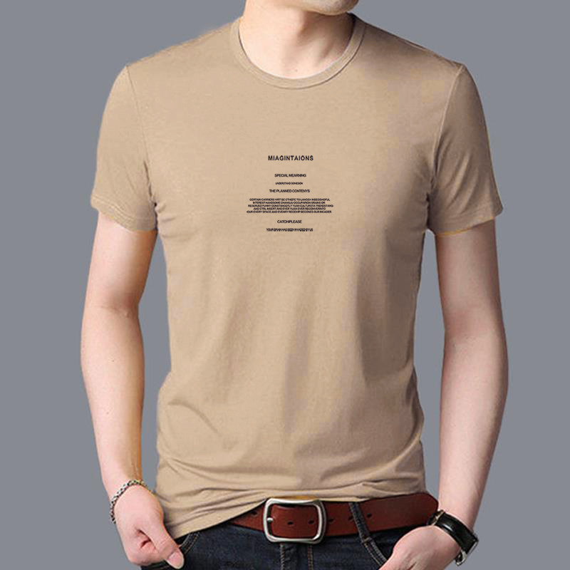 Summer men's short sleeve white t men's short sleeve t-shirt bottoming shirt lovers advertising shirt heat transfer wholesale